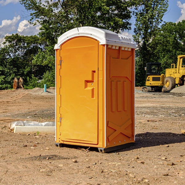 how often are the porta potties cleaned and serviced during a rental period in Roper North Carolina